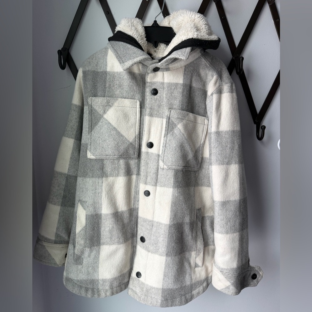 Kids Urban Republic Gray and Cream Plaid Jacket